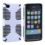 Wholesale iPhone 4 4S Hybrid Grip Case (White-Black)